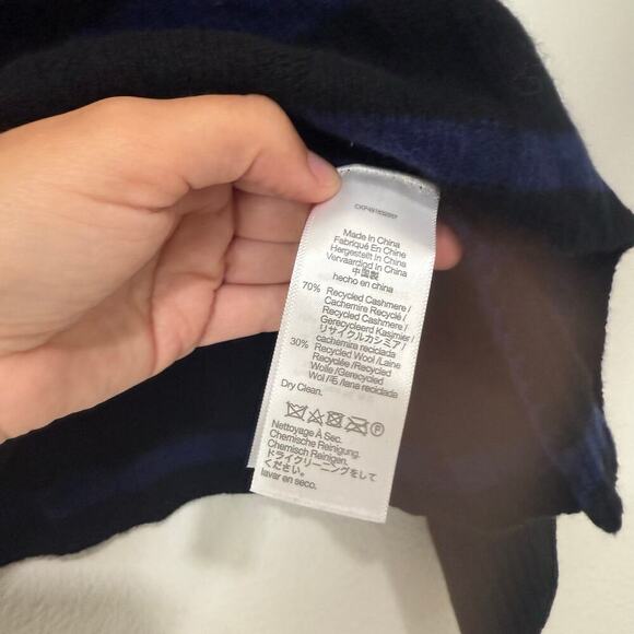 NWT Madewell Ribbed Cashmere Wool Blend Pullover Sweater in Cobalt Size XXS - Picture 6 of 6